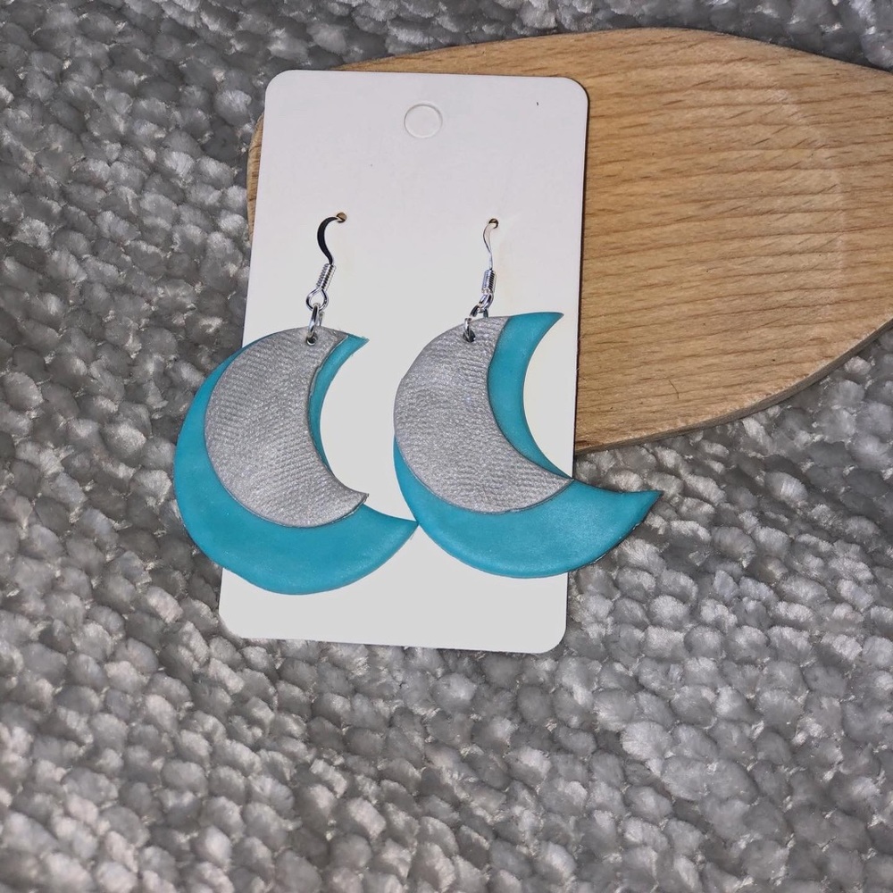 Homemade clay earrings